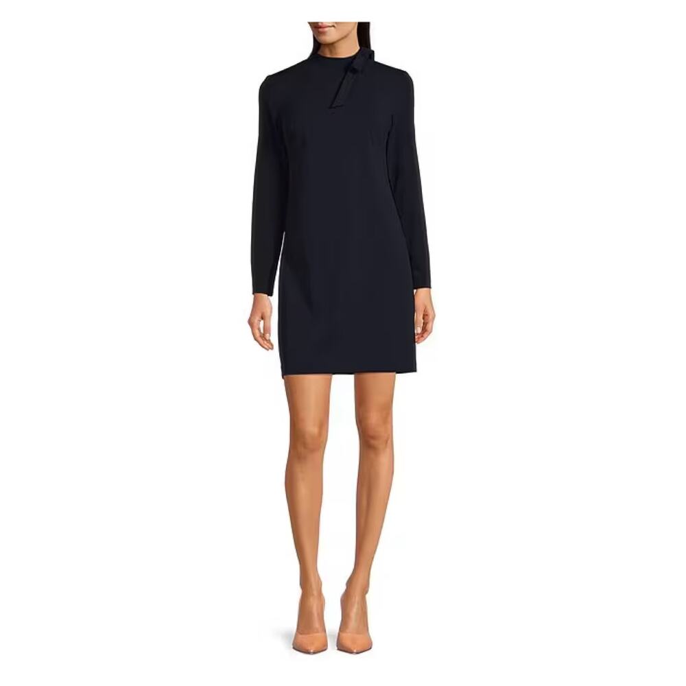 Calvin Klein Black Long Sleeve Shift Mini Dress Sz.6 NWT